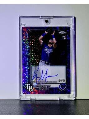 Kameron Misner Rookie 2025 MLB Topps Chrome Purple Sparkle Refractor Auto /299